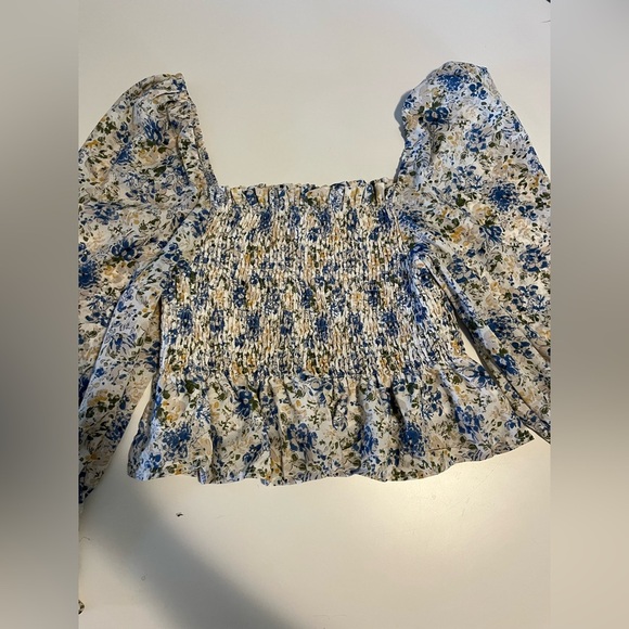 En Saison Floral Chiffon Top - S - Picture 4 of 6